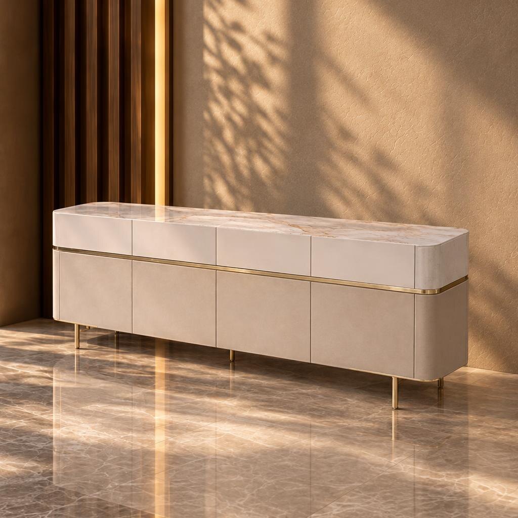 Viva Buffet presented from a front angle for home interiors