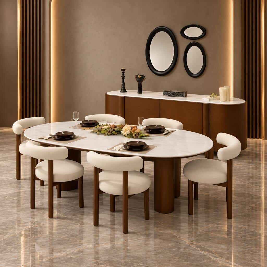 Alvora Dining Room Set main view for elegant dining spaces